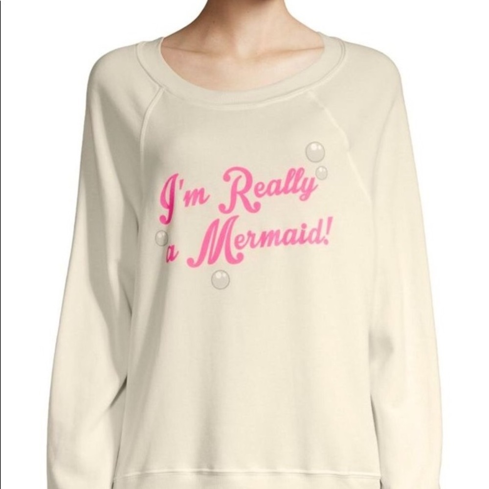 Wildfox I’m Really a Mermaid Crew Neck Sweatshirt